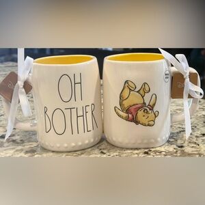 Rae Dunn Winnie the Pooh Ceramic Mug “OH BOTHER” - Double Sided